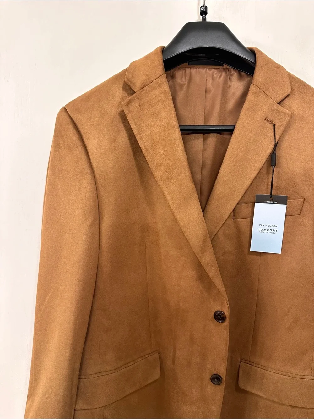 NWT Van Heusen Men's 40R Blazer Faux Suede Comfort Sport Coat Suit $200